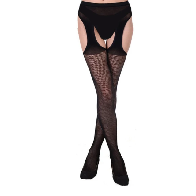 Garter Belt Elastic Stockings Black Lace Print Thigh Sheer Tights Pantyhose Knee High Stockings Women Sexy Lingerie Stockings