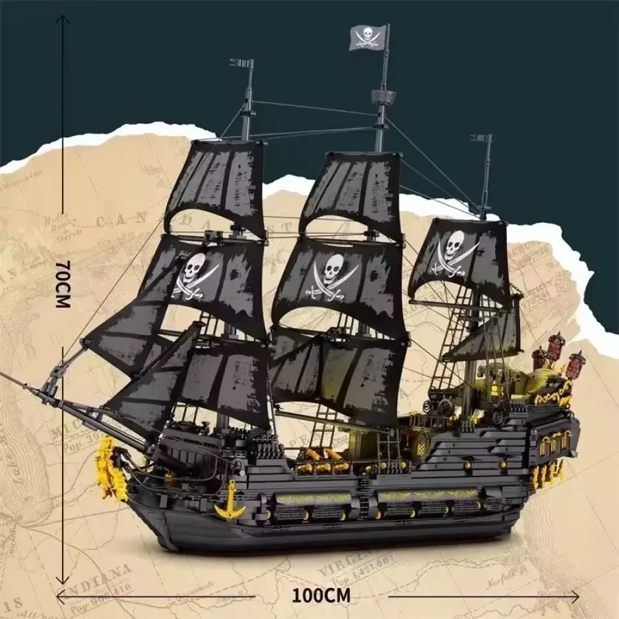 66036 4708 шт. 4184 Детский конструктор из черного жемчуга