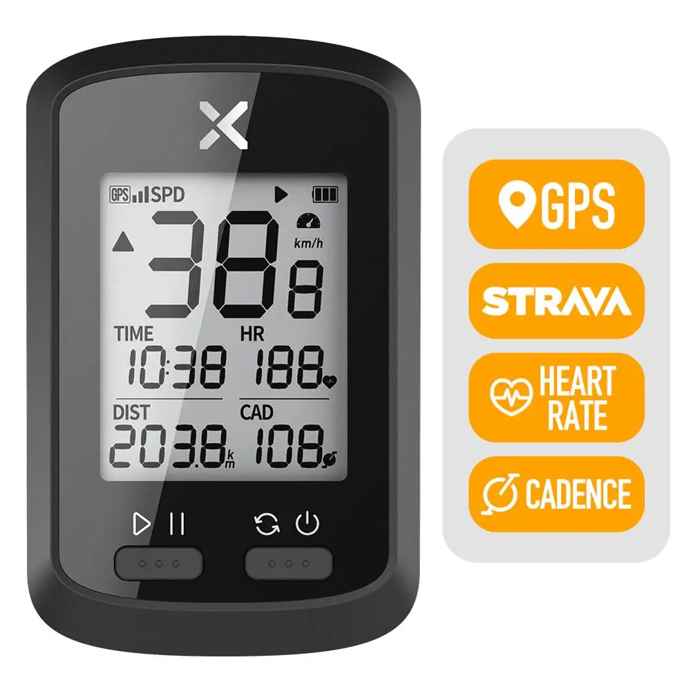 Hot Selling Wireless Bike Speedometer APP Support Multi-GNSS Positioning XOSS G+ Smart GPS Cycling Bicycle Computer