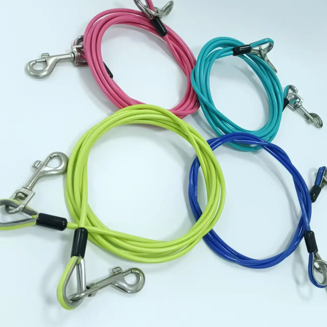 Hot sell PCV coating galvanized wire rope pet harness custom luxury adjustable pet leash lead leash dog
