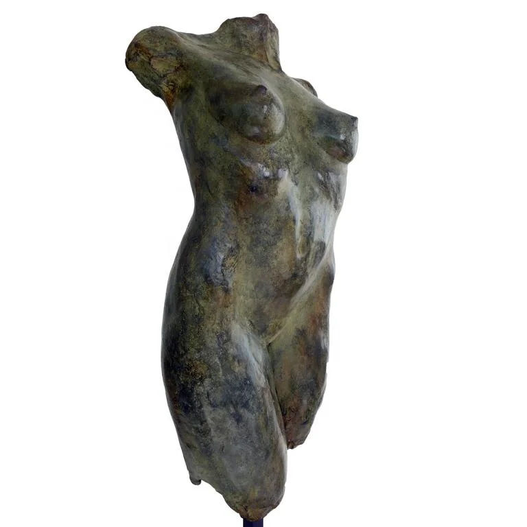 Life size decoration nude bronze female torso sculpture for sale