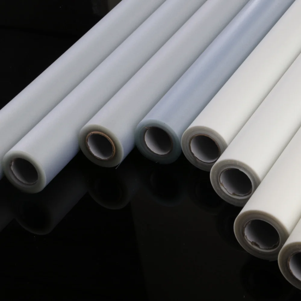 Jinyi 9041 Half Transparent Pattern Embossed 3D Effect PVC Vinyl Window Glass Sticker Foil Film