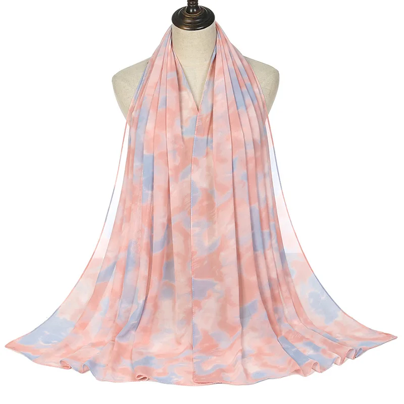 premium shawl printed heavy hijab scarf printing instant floral chiffon shawls women