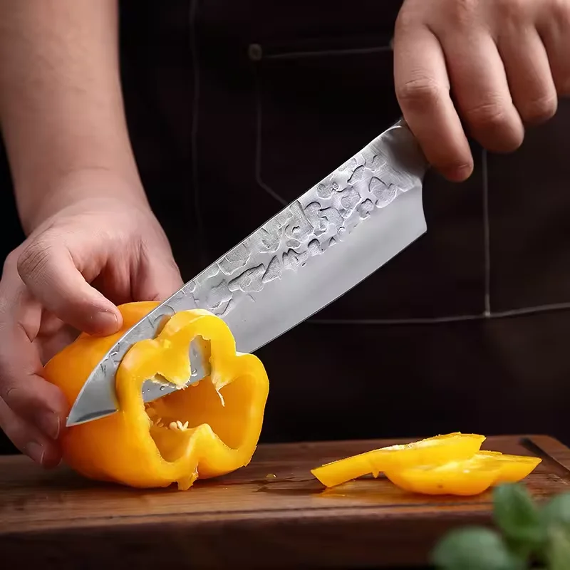 Набор кухонных ножей с деревянной ручкой