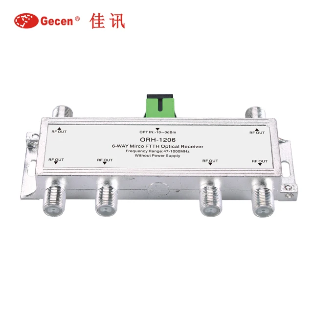 6 out catv optical receiver ftth  fiber optic equipment ORH-1206