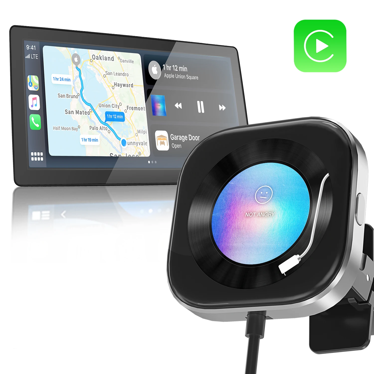 Ottocast Новый дизайн функция Carplay клип беспроводной AI Smart Box для автомобильного диффузора цифровой экран Plug and Play