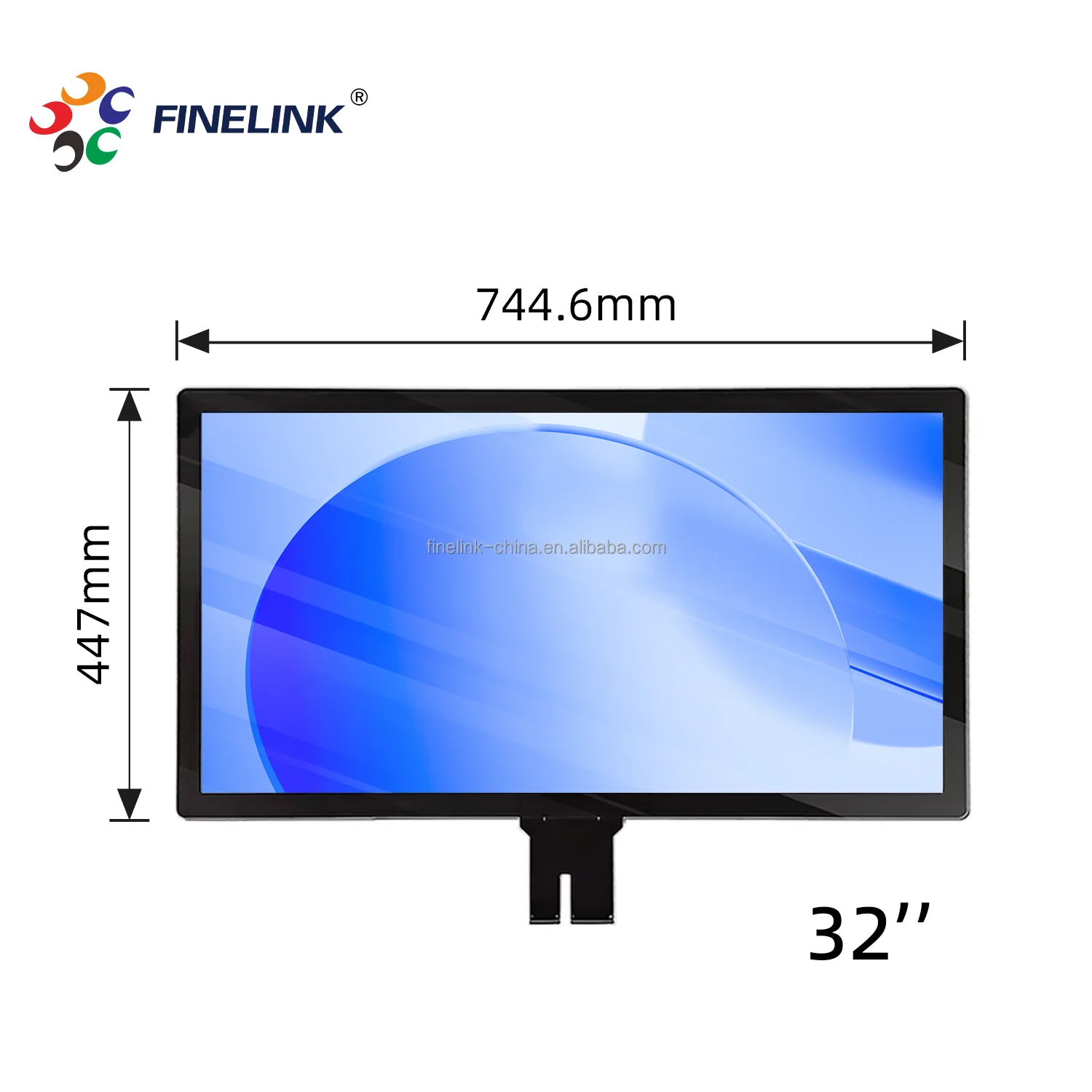 FINELINK 23.8 27 32 43 49 55 65 75 86 inch Open Frame Pcap Glass capacitive touch screen panel and EETI controller