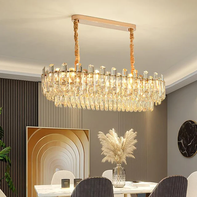 luxury modern living room hotel giant bathroom staircase metal black crystal drops chandelier light for lobby