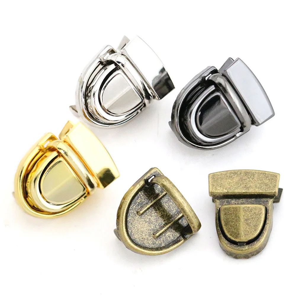 Bag Hardware Supplies Lock Zinc Alloy Turn Twist Lock For Leather Bags Box Hardware