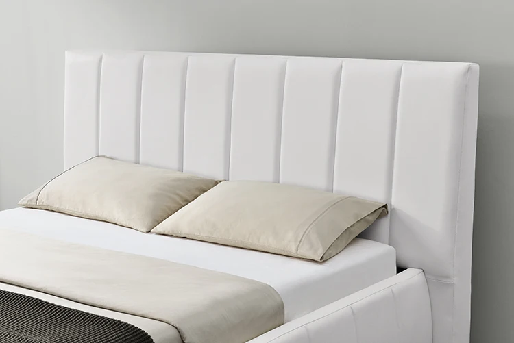 Willsoon   Modern European LIT King Double Size With Drawer Storage PU Faux Leather Bed