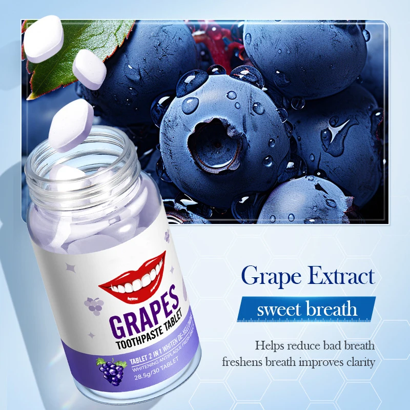 Environmentally Mint Flavor Chewable Toothpaste Tablets Teeth Whitening Solid Toothpaste