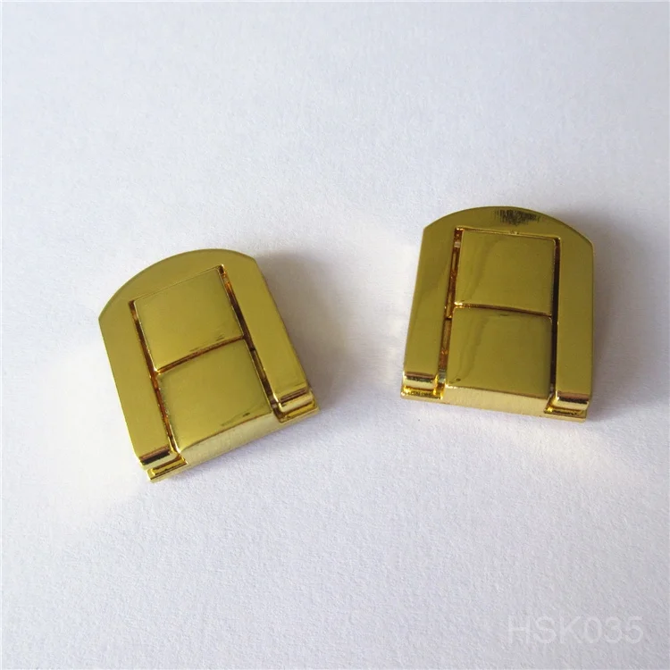 Stock supply 20 x 25mm zinc alloy shiny gold metal box lock for Wine boxes
