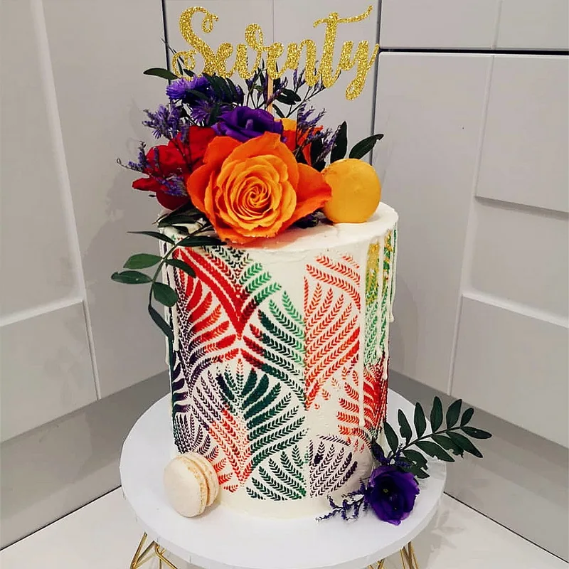 Wheat Spike Pattern Baking Templates Cake Stencil for DIY Craft Baking Cookie Cake Stencil Lace Boder Decorating Tool Bakeware