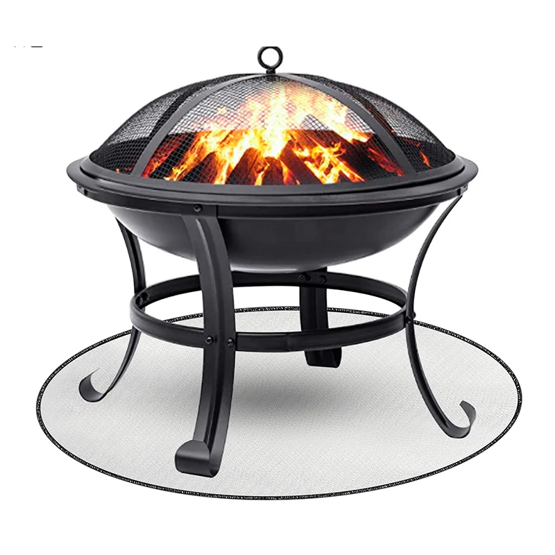 Home Bbq Camping Use Fireproof Fire Pit Ember Mat Fire Pit Mat Deck Grill Mat