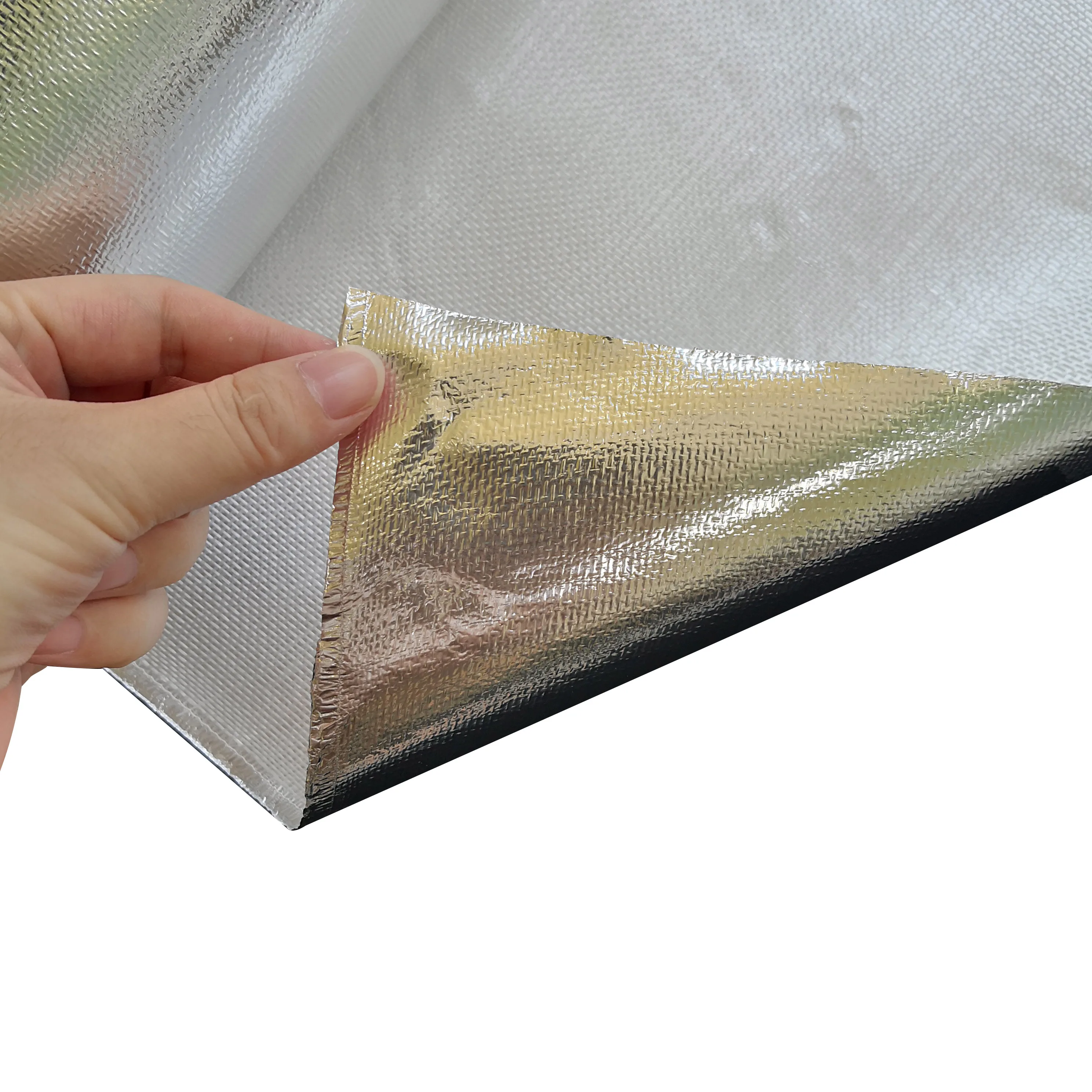 Thermal heat insulation Aluminum laminated fiberglass fabric reflective foil radiant barrier insulation