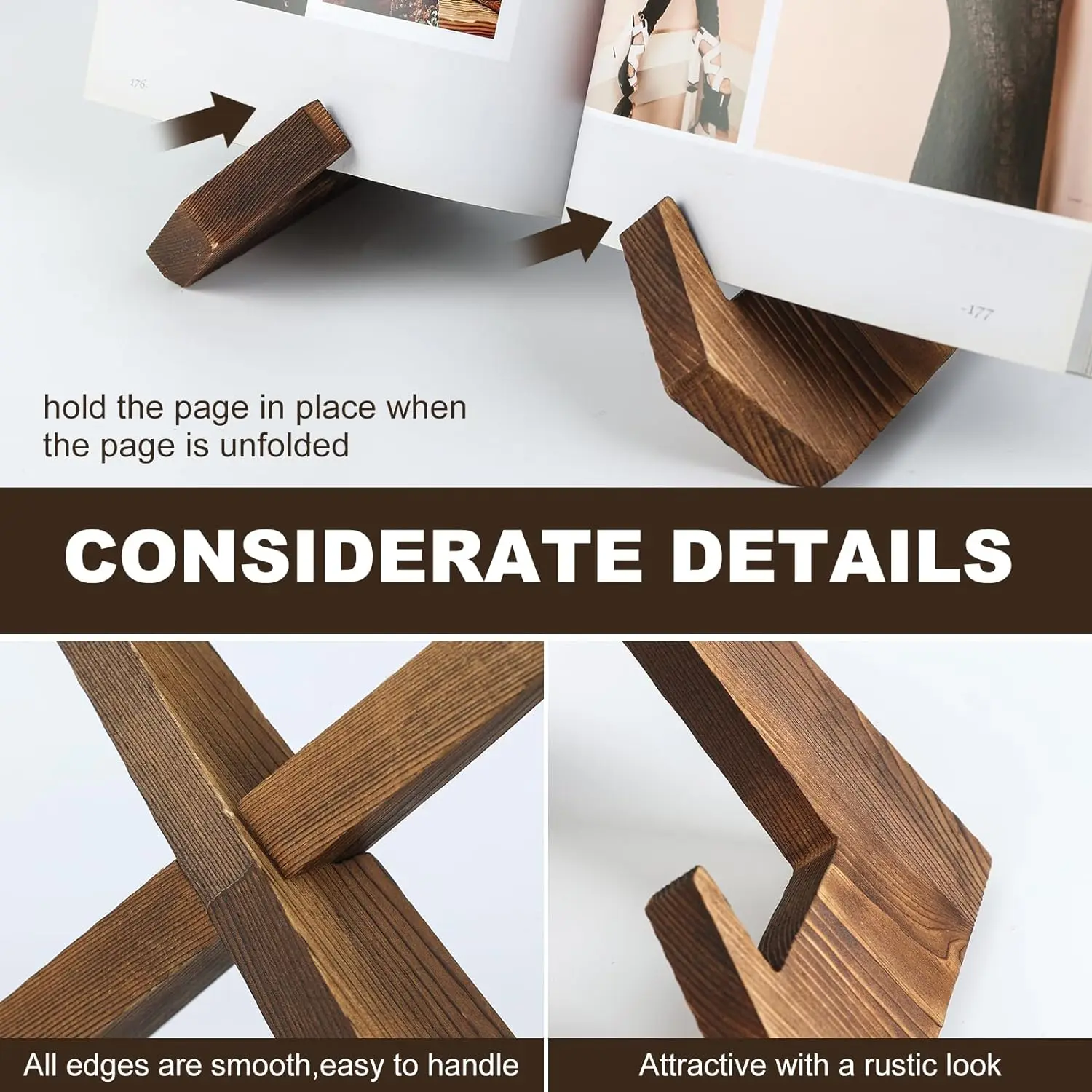 Wholesale Customize Wooden Plate Stand for Display Wooden Picture Frame Stand