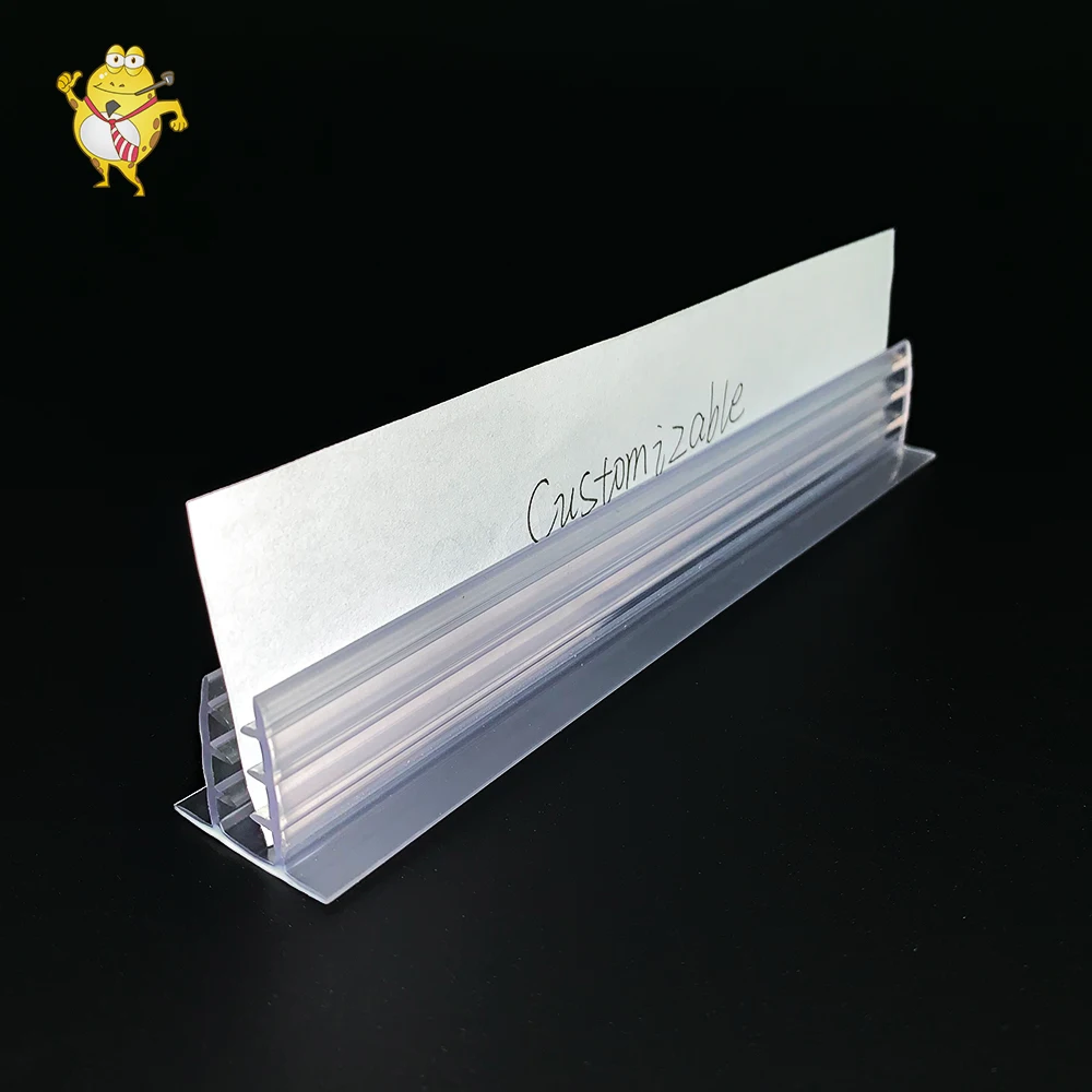 Plastic transparent wide base super grip sign holder soft rigid talker clips