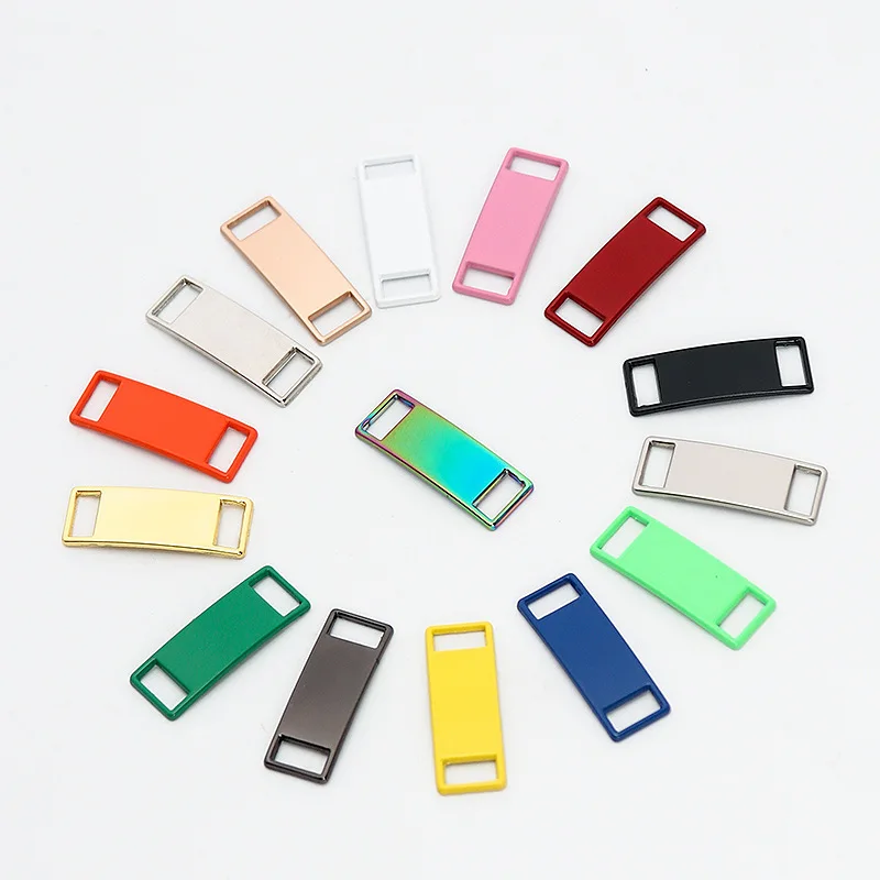 Personalized colored and vibrant lace charm labels for shoelace clasp metal clasp