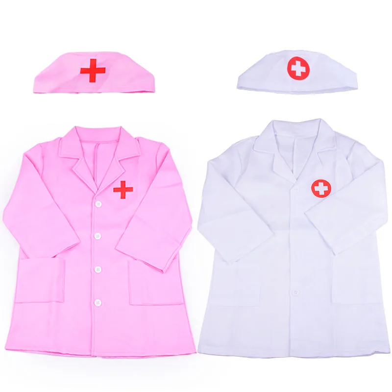 
Amazon Children role play Halloween little doctor nurse children nurse uniform white robe uniform toy set 