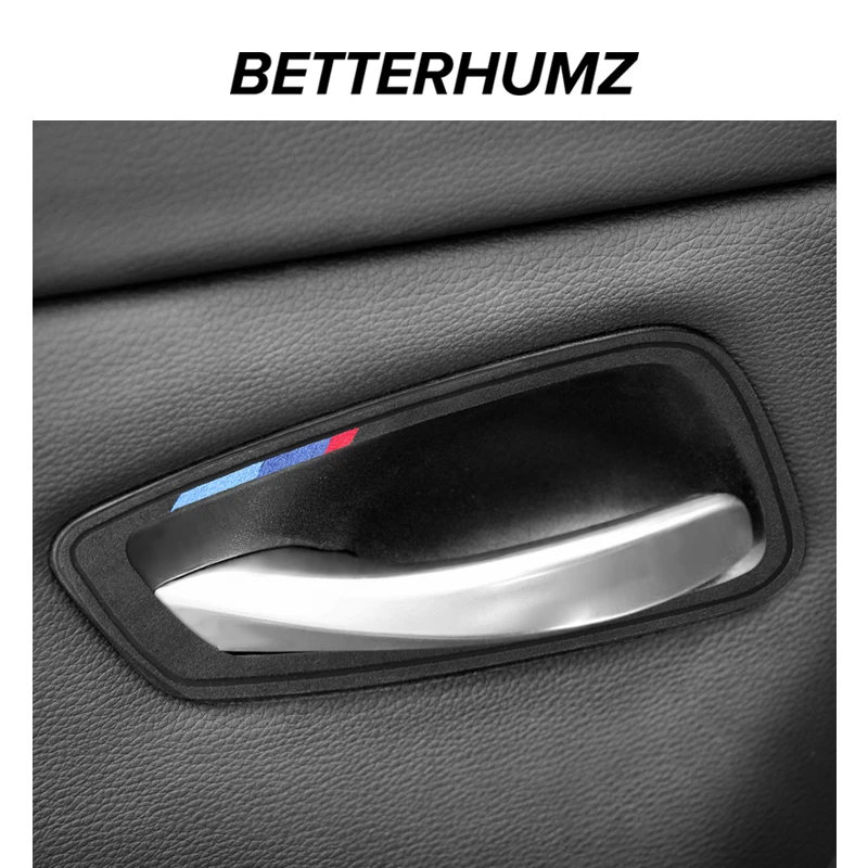 Alcantara For BMW E90 E92 E93 Door Pull Handle M Performance Interior Accessories Car Sticker