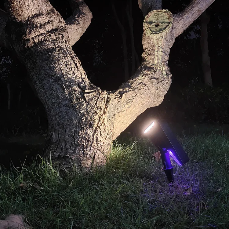 Cross Border Solar Lawn LED Waterproof Floor Tree 10 20 Lights Outdoor RGB Light Spotlight