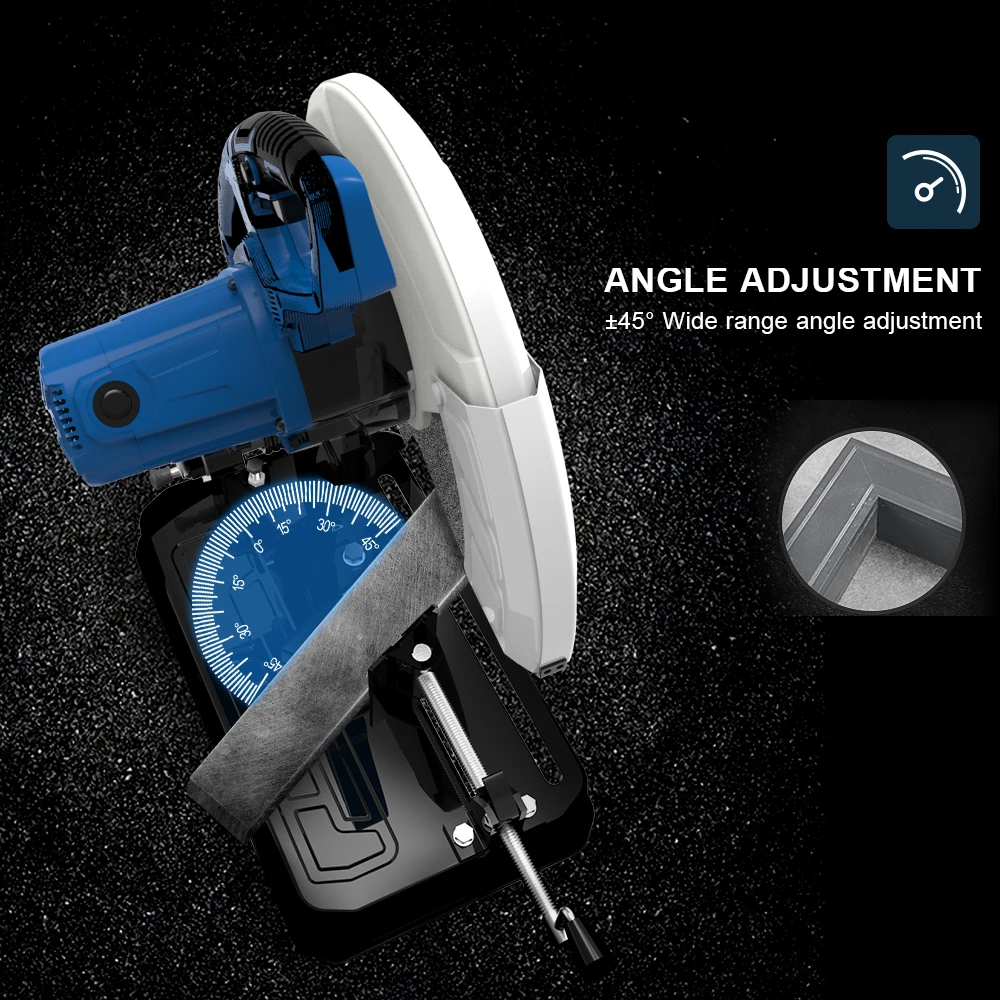 2700W 15A Electric Cut Off Saw with 355mm Disc Diameter and 155mm Max cutting capacity