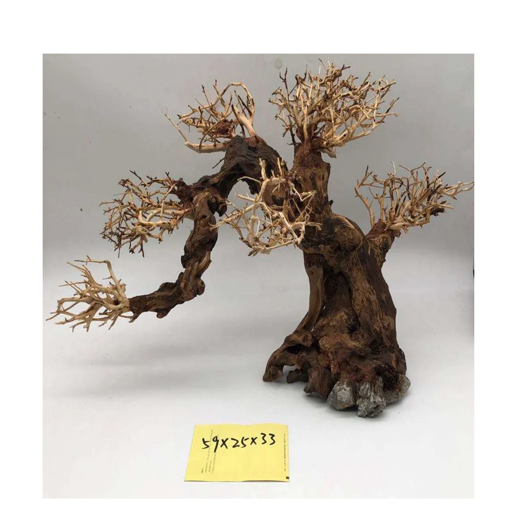 Aquascaping Handcrafted Bonsai Driftwood Small Aquarium Tree for Fish Tank Decoration