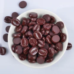 Resin Coffee Beans Cabochons Flatback Slime Charms Miniatures Dollhouse Simulation Food 13mm