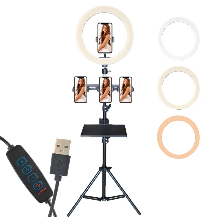 
Proper price top quality selfie stick tripod 10 inch ring light with tripod stand for phone camera 