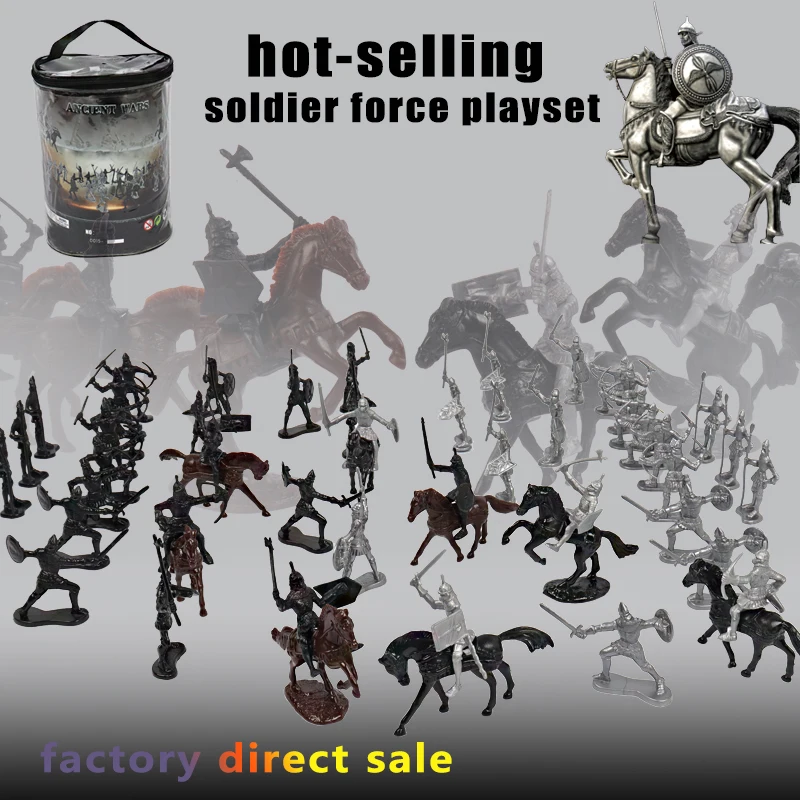 High Quality Custom 28pcs Roman Toy Soldiers Mini Army Play Set Plastic Action Toy Figures