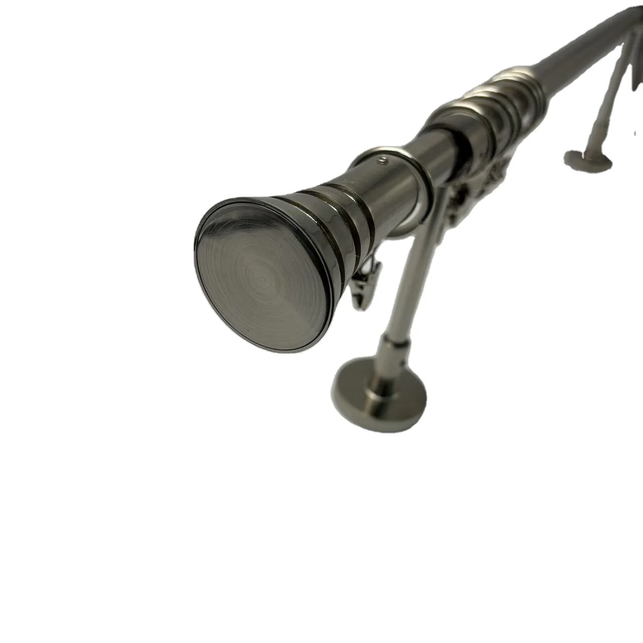 Hot Selling Antique Brass Classic Metal Curtain Rod,Adjustable Iron Gold Curtain Rod And Pole Set