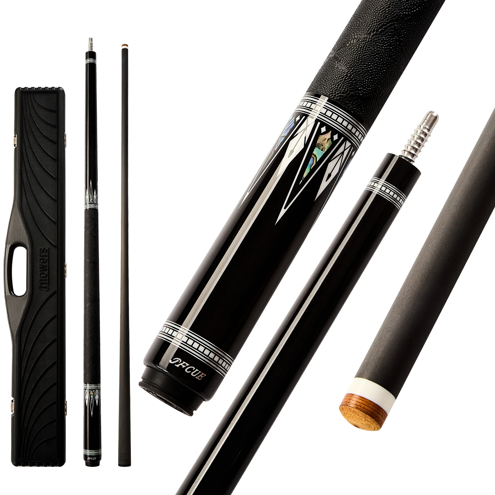 JFLOWERS Billiard JF10-22 Professional Tiger Tooth Pool Cue Crazy Billiard Cue Carbon Fiber Shaft Tecnologia Cue Stick