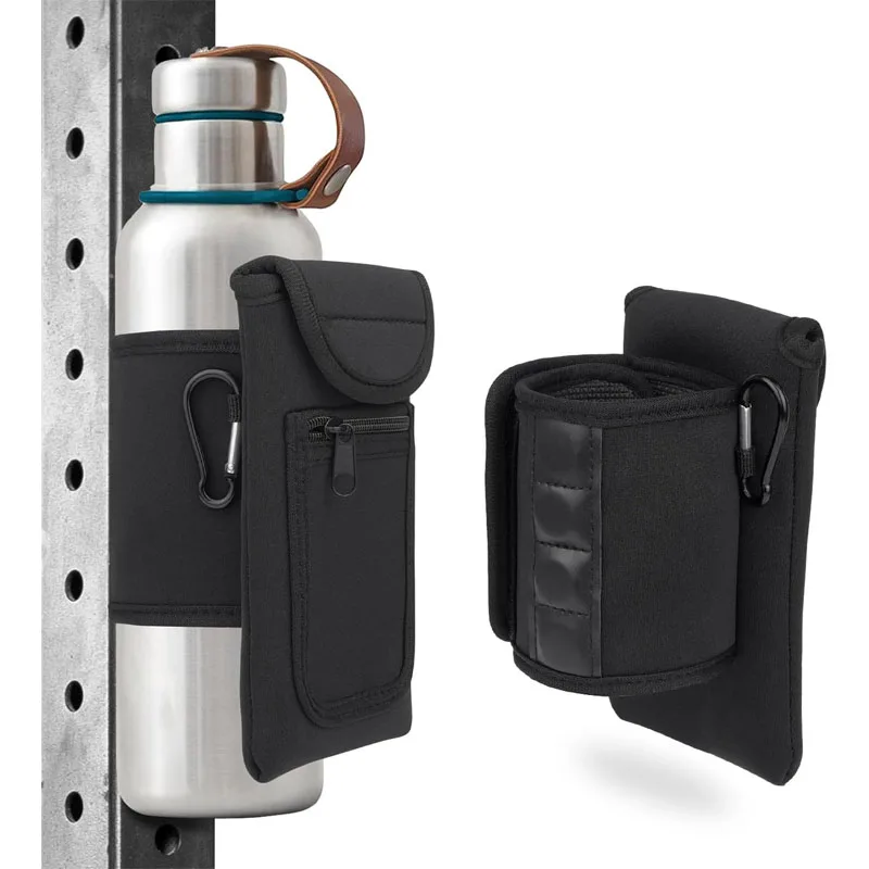 Wholesale Custom Neoprene Magnetic Water Bottle Non-Slip Bottle Bags with Phone Pocket
