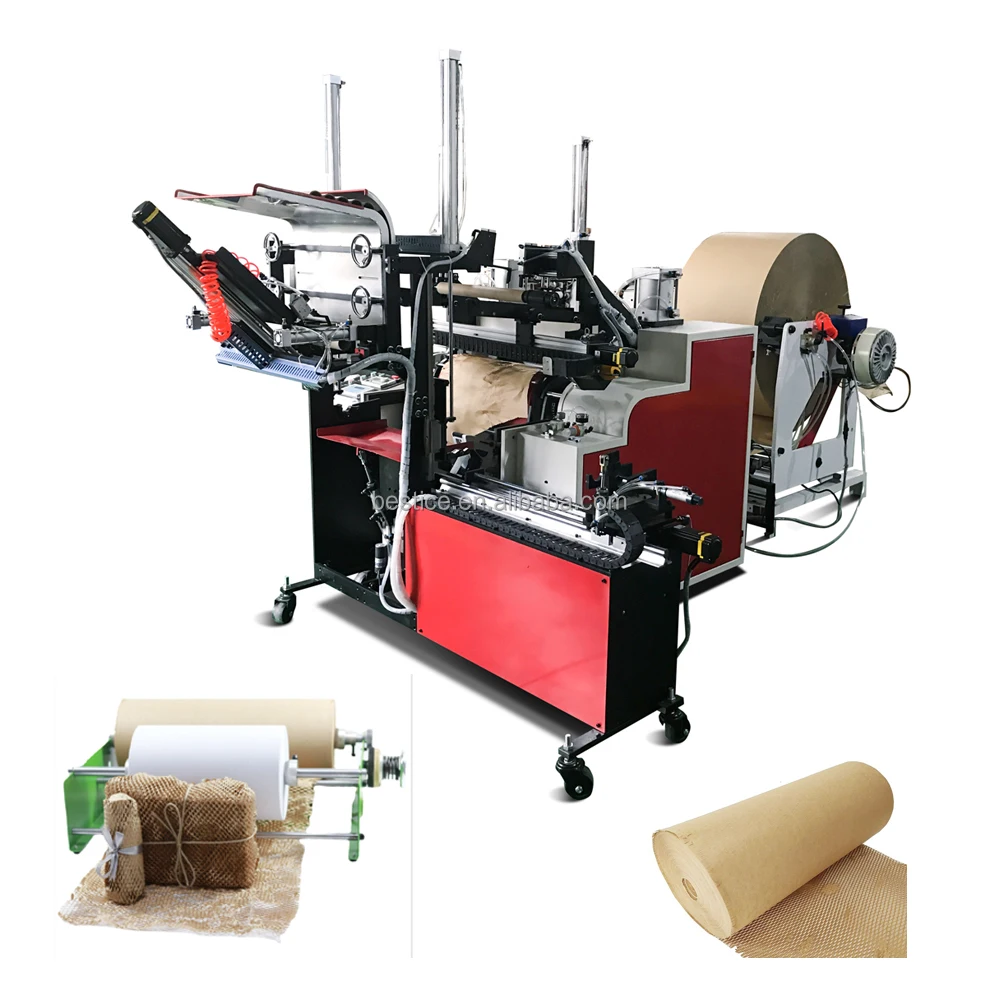 Eco Friendly Honeycomb Paper Making Machine For Beehive Fishnet Cellular Network Expanding Cushion Wrap Protective Packaging