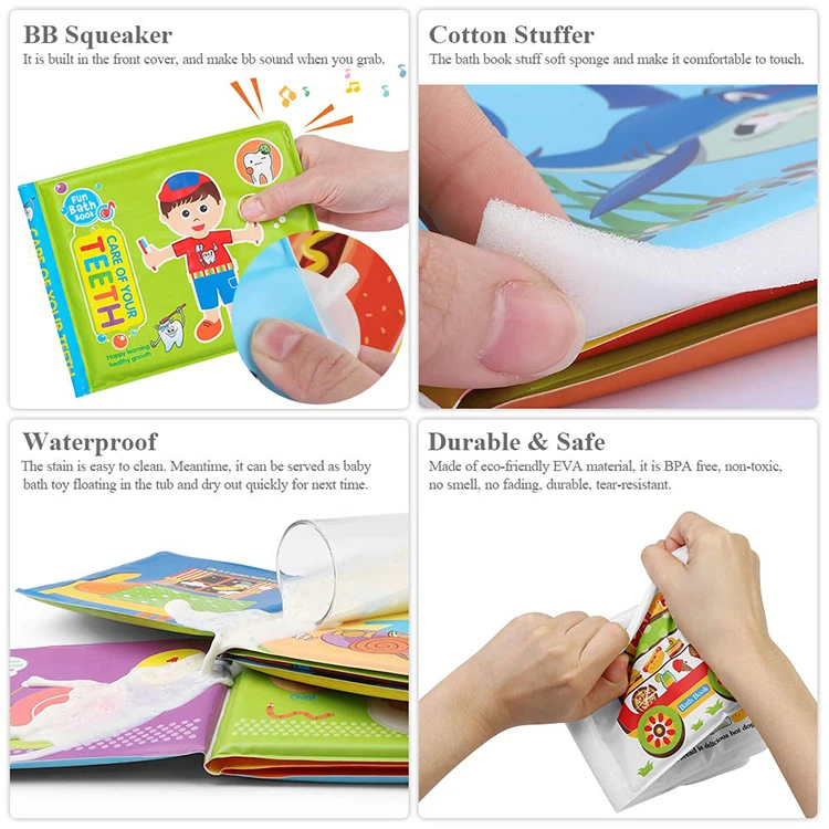Baby Waterproof Bath Book Water Books Bathtub Books