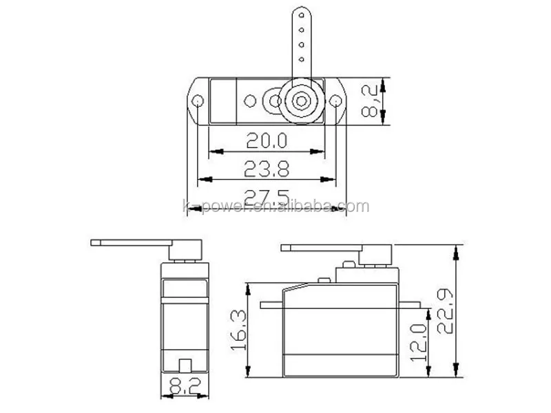 Kpower DP0025 Plastic Gear 2.5g Coreless Digital Mini Servo Motor For RC Small 3D F3P Indoor Airplane