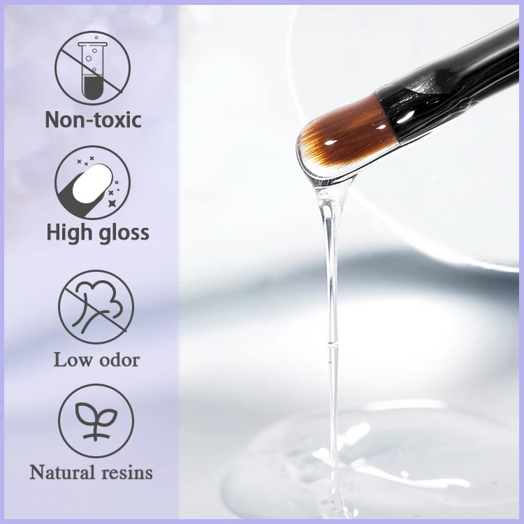 ZRKGEL 2023 wholesale diamond top coat 15ml Long Lasting Nail Gel Polish Super Shiny Base Gel Top Coat for nail salon