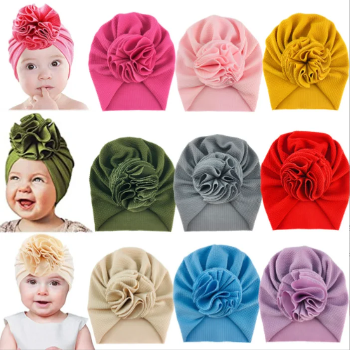 Лидер продаж на Amazon детский тюрбан с цветами детская шапка повязки