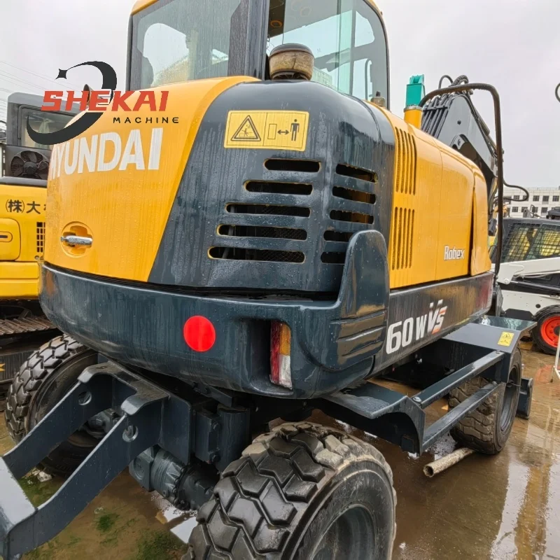 Korean made 6ton used excavator machine hyundai used excavator with wheels 60 80 130 140 in Shandong