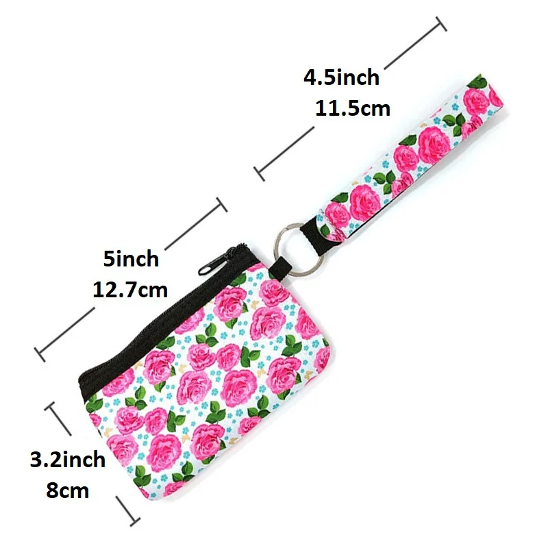 OEM ODM Neoprene Coin Purses for Travel Organizer Clutch Bag for Women Cosmetic Organizer with Zipper Toiletry Bag Ladies Wallet
