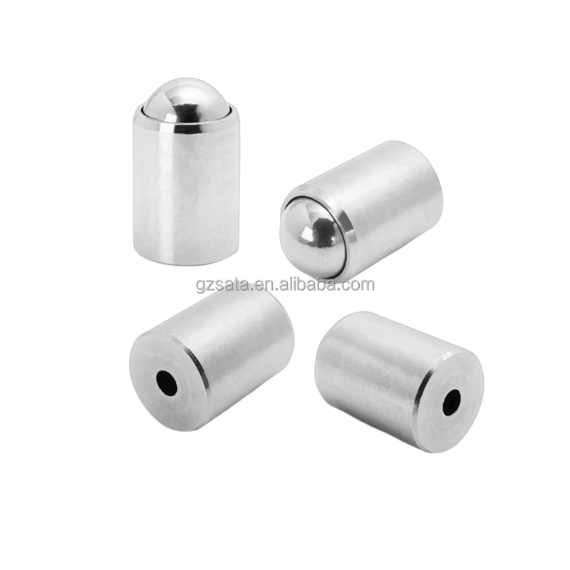 18-8 Stainless Steel Press-Thru Smooth Ball Spring Plungers