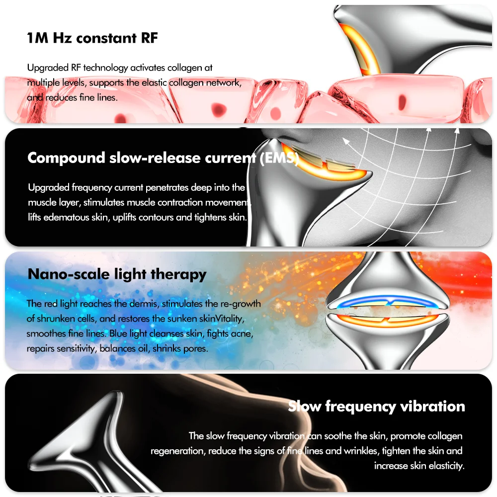 Personal care  products RF EMS  Face Neck Vibration Beauty Machine Neck Lifting  electric microcurrent face lift machine beauty