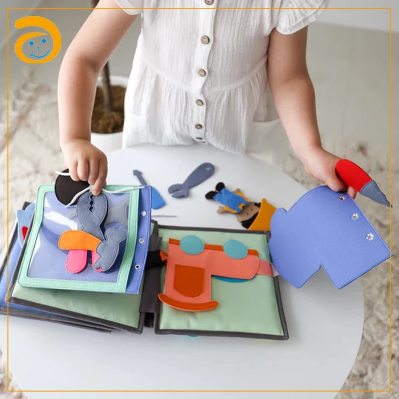 Montessori Soft Felt Educational Baby Travel Toys Quiet Book Activity Early Education Learning Felt Busy Book