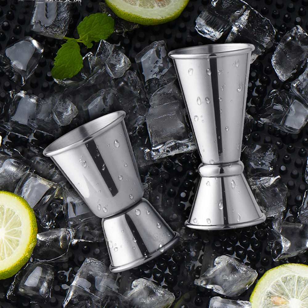 OUYADA Factory Direct Japanese Custom 25/50ml Double Head Ring Stainless Steel Rose Gold Bar Copper Plated Jigger Cocktail