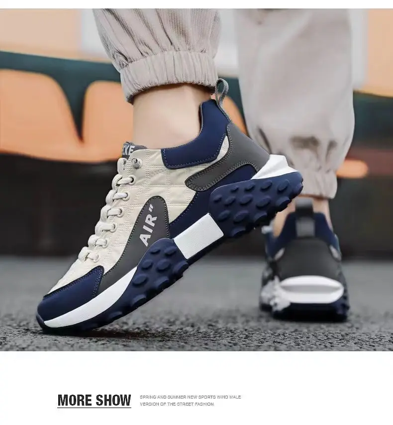Fleece lining mens Pu upper sneakers waterproof snow shoes winter warm walking shoes for men