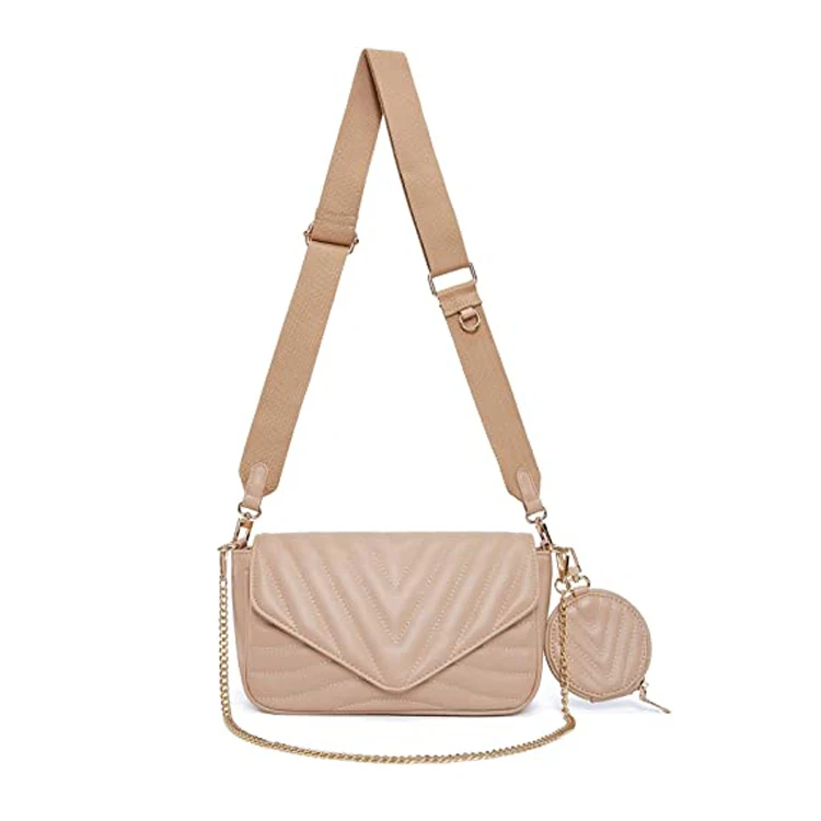 New Travel Shopping Luxury Leather Crossbody Shoulder Quilted Sling Bag For Women With Coin Purse