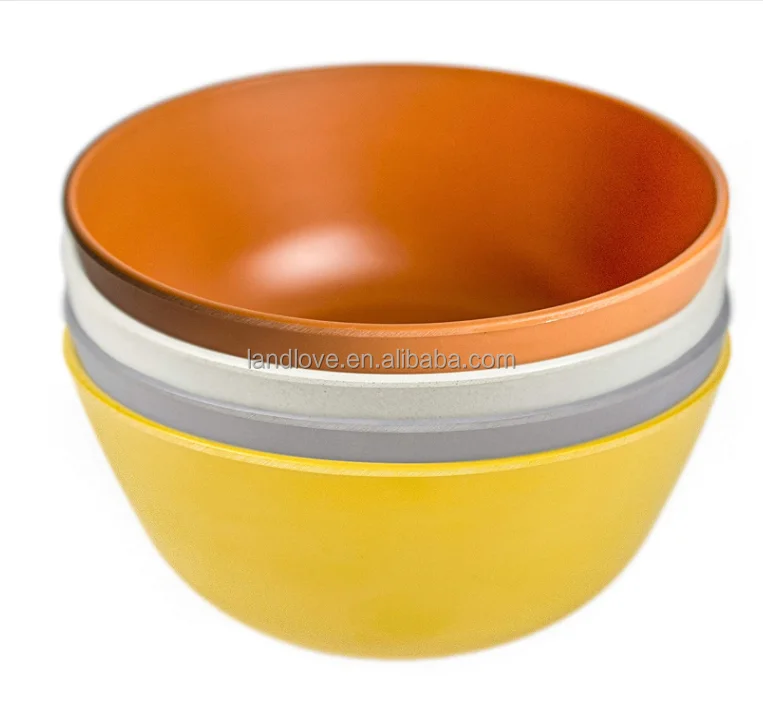 Customized color bamboo fruit bowl for kids bamboo fiber salad bowl