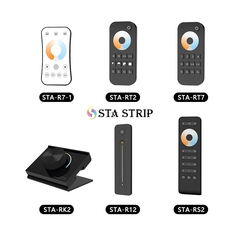 R7-1 12-24VDC двухцветная настройка температуры CCT пульт дистанционного управления RF2.4g беспроводной сенсорный колесный светодиодная лента переключатель света диммер