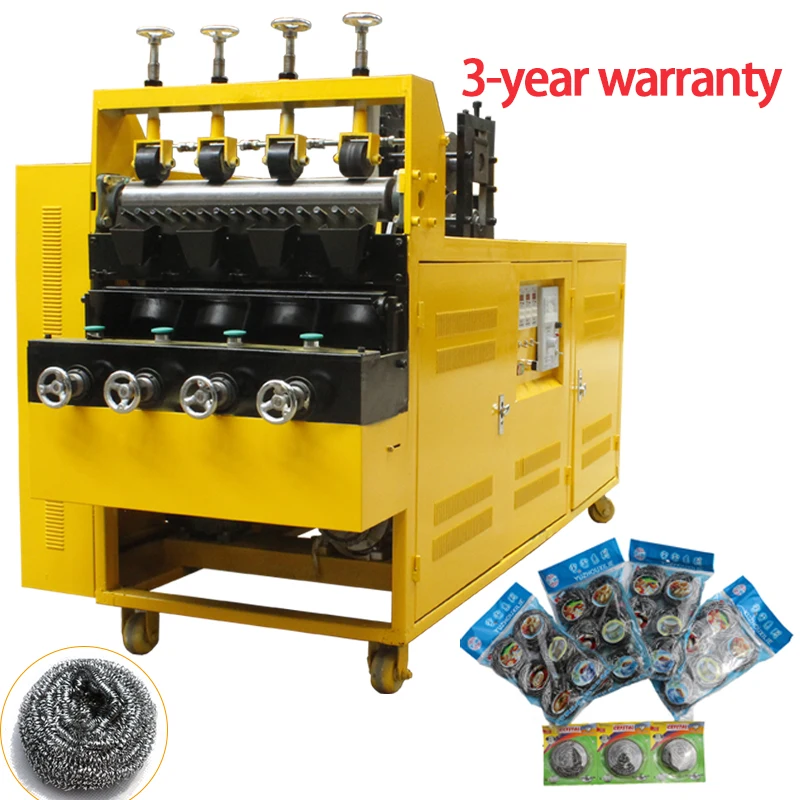 China factory Full Automatic 8 wire 4 ball Steel Scrubber Making Machine
