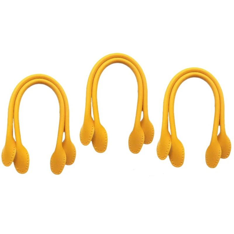 Leather Purses Straps with Ear Shape End DIY Hand Making Accessories for Purse Handbag Wallet Leather Bag Handles